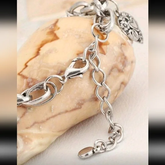 Silver Plated elephant Charm Ankle Bracelet Stainless Steel Womens Jewelry - Picture 4 of 7